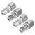 4Pcs Stainless Steel Compression Fitting Straight DoubleFerrule Tube Adapter for Pipe(Ф6-Ф12 )