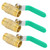 3Pcs Ball Valve Dual Male 1/2in Thread Switch Water Pipe Tube Thickened Brass Shut off Valve