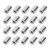 20Pcs Coupling Nut Round Rod Connector 304 Stainless Steel Female Thread M6x1.0 12 L17mm