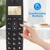 Bisofice Expandable Cordless Phone Telephone with LCD Display Caller ID 50 Phone Book Memories Hands-free Calls Conference Call 16 Languages Support 5 Handsets Connection for Office Business Home Family
