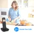 Bisofice Expandable Cordless Phone Telephone with LCD Display Caller ID 50 Phone Book Memories Hands-free Calls Conference Call 16 Languages Support 5 Handsets Connection for Office Business Home Family
