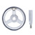 3 Spoke Hand Wheel with Revolving Handle Cast Iron Round Handwheel for Lathe Milling Grinding Machine 12x100MM