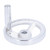 3 Spoke Hand Wheel with Revolving Handle Cast Iron Round Handwheel for Lathe Milling Grinding Machine 12x100MM