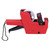 Price Tag Gun Coding Machine 8 Digits with 10pcs White Red Lines Sticker Labels Ink Red