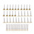90Pcs Brass Wire Wheels Metal Grinding Pen Brushes Set Kit Accessories for Rotary Tool