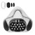 Anti Fog Respirator PC Transparent Splash Prevention Breath Filter Respirator Face Shield for Teacher Adult Black