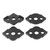 4 Pcs Radius Jig Router Template ABS Wear Resistant Woodworking Corner Radius Jig Half Rounded Corner Positioner Black