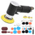 48Pcs Air Sander Black Eccentric Pneumatic Car Waxing Polishing Sanding Machine AT‑1500(European Air Nozzle ) Buse à air européenne
