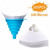 Automotive Paint Filter Paper Silicone Funnel Set Safe Large Size Car Paint Paper Strainers Funnel Kit Blue 100pcs Paper Funnel 1 Silicone Funnel