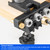 3in1 Woodworking Holes Drilling Locator Aluminum Alloy Punch Positioner Woodpiece Guide Jig with 8-15mm Drill Bits Deformable Carpentry DIY Tool for Board Splicing