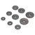 9Pcs Metal Gear Set Mini Lathe Cutting Machine Gears 2xT60 2xT50 1xT45 2xT40 1xT35 1xT30