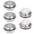 5Pcs Momentary Push Button Switch Metal Auto Reset Ultra Thin Waterproof with LED 19mmDC3~6V White