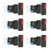25PCS Small Button Switch Self Locking Square Power Push Switches with Light 16mm 24V 5ARed