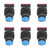 25PCS Small Button Switch Self Locking Square Power Push Switches with Light 16mm 24V 5ARed