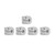 5Pcs Clamping Collars Aluminum Alloy Round Hole High Speed Load Shaft Clamps Metal Parts331000160008