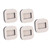 5 Pcs Felt Caster Cup Rectangle Concave Office Chair Roller Fixing Pad Furniture Wheel Caster Cup for Hardwood Bean Color