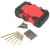 21-piece Professional Hex Shank Screwdriver and Drill Bit Set with Red Plastic Box