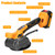 Geevorks 21V Automatic Tile Tiling Machine High Loading Capacity Wall Floor Tiles Laying Vibrating Tool Handheld Tile Leveller Enlarged Suction Cup with Bubble Leveler Home Decoration Utility Tools