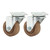 2Pcs Cart Caster Nylon Heat Resistance Wear Resistance Flexible Rotation Trolley Wheel 75mm