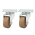 2Pcs Cart Caster Nylon Heat Resistance Wear Resistance Flexible Rotation Trolley Wheel 75mm