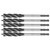 5Pcs Woodworking Drill Bit Metal Hole Saw Auger Bit 4‑Fulte 4‑Slot Hex Shank Cutter Tool 14mm