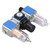Compressed Air Filter Regulator Lubricator Combo Water Oil Separator 3 in 1 3 UnitGC200-08