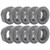 10Pcs Turning Insert Carbide Round Blade Lathe Cutter Milling CNC Cutting Tool Set Kit(RPMT08T2MOE-JS )