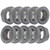 10Pcs Turning Insert Carbide Round Blade Lathe Cutter Milling CNC Cutting Tool Set Kit(RPMT08T2MOE-JS )