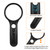 Magnifying Glass with 3 LED Light 3x 45x Handheld Magnifier and Dual Magnifying Glass for Reading Coins Seniors Kids Jeweler