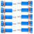 10pcs 4mm Banana Jack Socket Mount Binding Post Connector Adapter Panel for Electronic InstrumentBlue