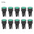 10PCs Plastic XB2 Flat Head Reset Control Button Switch 22mm  for Switching CircuitGreen EA131