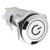 40pcs 16mm Metal Momentary Push Button Switch Auto Reset Flat Head 12V LED Light 5-Pin (Blue)