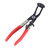 45° Angled Flat Band Plier PVC Alloy Steel Hose Clamp Plier Auto Repair Tool with Locking Ratchets