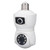 Bulb Security Camera 2MP HD 2 Lens 2.4GHz Wireless Full Color Motion Detection Audible Alarm with E27 Light 110‑240V