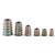50pcs M4/M5/M6/M8/M10 Zinc Alloy Screw in Type Hex Drive Threaded Insert Nuts Assortment
