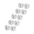 10Pcs Shaft Collars 6mm Steel High Strength Wearproof Stable Setscrew Shaft Collar for Intelligent Robots