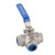 1pc Stainless Steel SUS304 Pipe Ball Valve Three Way T Type Female Thread 3/4" DN20
