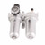 Air Filter Water Trap Set Source Processor Pressure Regulator Pneumatic Component Oil Separator SFC400 Silver