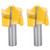 2Pcs Stile Router Bit 45° 1/2 Shank Hardened Steel Double Tooth Woodworking Cutter Tool