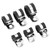 52Pcs Stainless Steel Rubber Sleeve Cable Clamp Assortment Kit for Electric Wire Management
