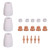 18pcs Plasma Cutter Consumables Lightweight Portable Plasma Cutting Machine Consumables for CUT‑40 for CUT‑50 for LGK‑40