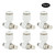50Pcs Air Flow Control Valve Pneumatic White Adjustment Durable Quick Connector SL6‑M5