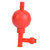 Lab Rubber Suction Bulb Safe Quantitative Pipette Ball with 3 Openings Red
