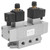 Pneumatic Solenoid Valve 3 Position 5 Way Electric Controller G1/4in K35D2H-8 8HzDC12V