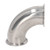 Sanitary Ferrule Elbow 90 Degree Pipe Fitting 304 Stainless Steel High Pressure Resistant Clamp Elbow Type 63