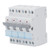 4P Dual Power Manual Transfer Switch DIN Rail Mount Single Side Interlock Circuit Breaker Isolating Switch 400VAC 63A