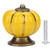 Ceramic Pumpkin Knobs European Style Handle Pull for Room Cabinet Drawer Furniture (Yellow)