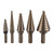 5 Pcs Set Step Drill Bit 3/16 to 1‑3/8 Inch Carbide Drill Cone Bits for Wood Metal Plastic
