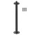 Nordic Modern Barn Wooden Door Pull Handle Retro Sliding Door Closet Cabinet Handle Black