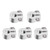 5 PCS Exhaust Clamps Aluminum Alloy Durable Butt Joint Narrow Band Clamp for Cars